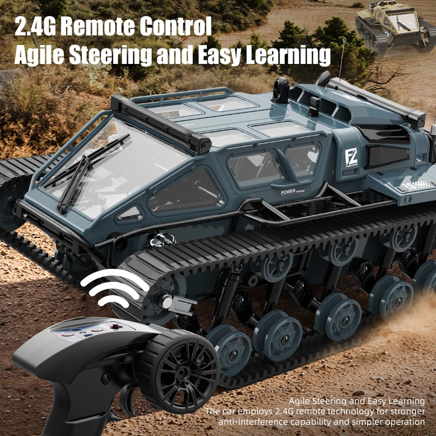 C8812 Full-Scale RC Tracked Tank – LED Lights & Off-Road Action