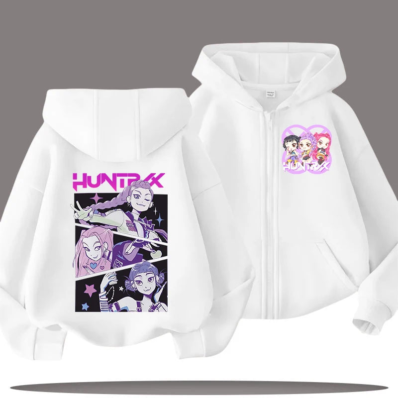 Kpop Demon Hunters Cartoon Jacket – Stylish Hoodie for Children