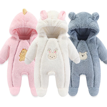 Newborn Winter Romper – Warm & Hooded Jumpsuit