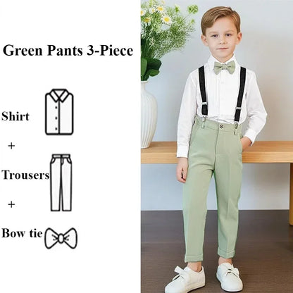 Children’s White Formal Outfit – Host & Evening Performance Suit