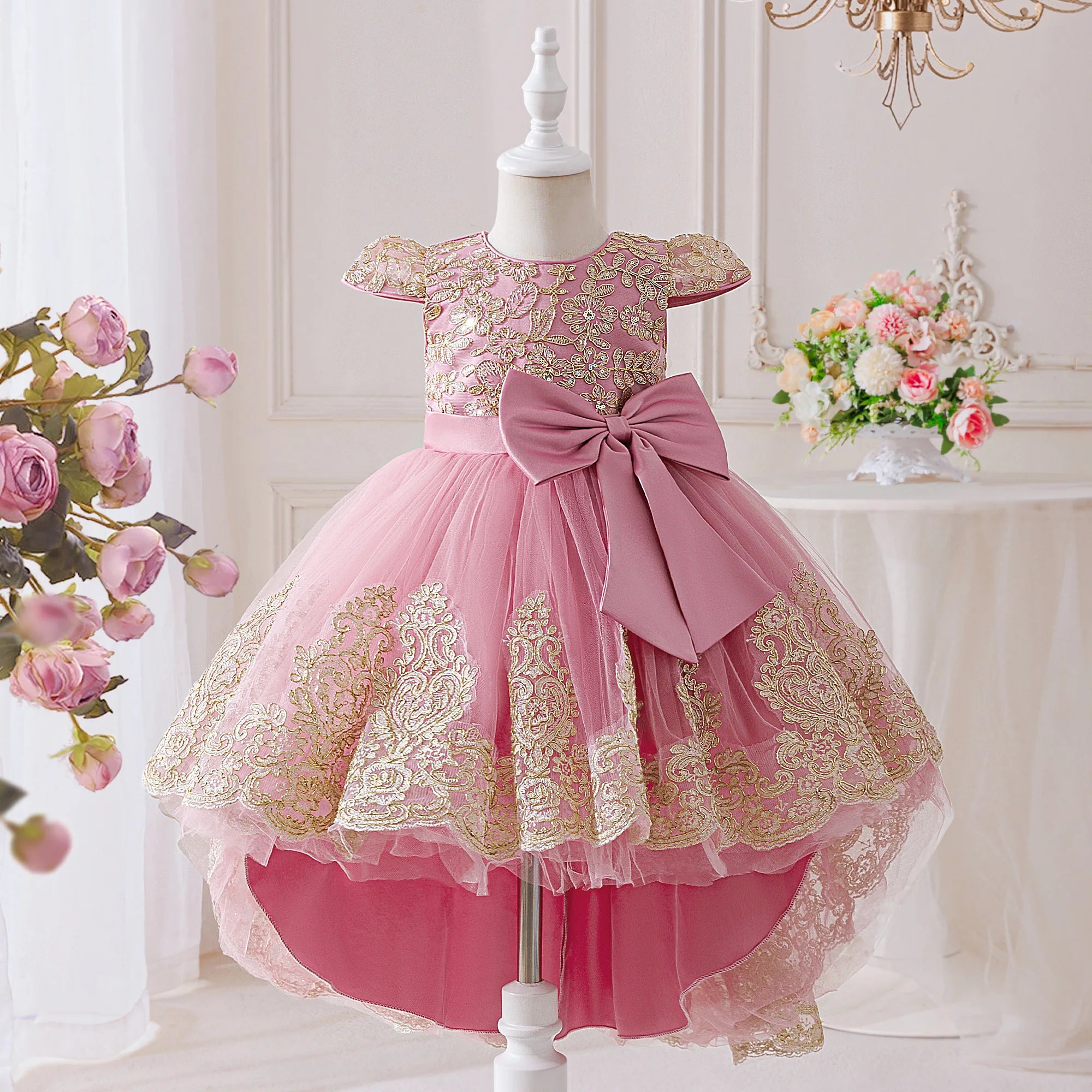 Elegant Embroidered Princess Party Dress