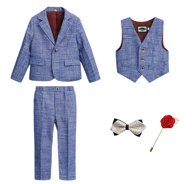 Teen Boys’ Formal Plaid Suit – Multi-Piece Elegant Outfit