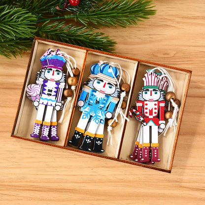 Christmas Nutcracker Soldier Wooden Pendant - Holiday Tree Ornament & 2025 New Year Gift