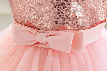 Girl Party Dress – Lace Bow Wedding Gown