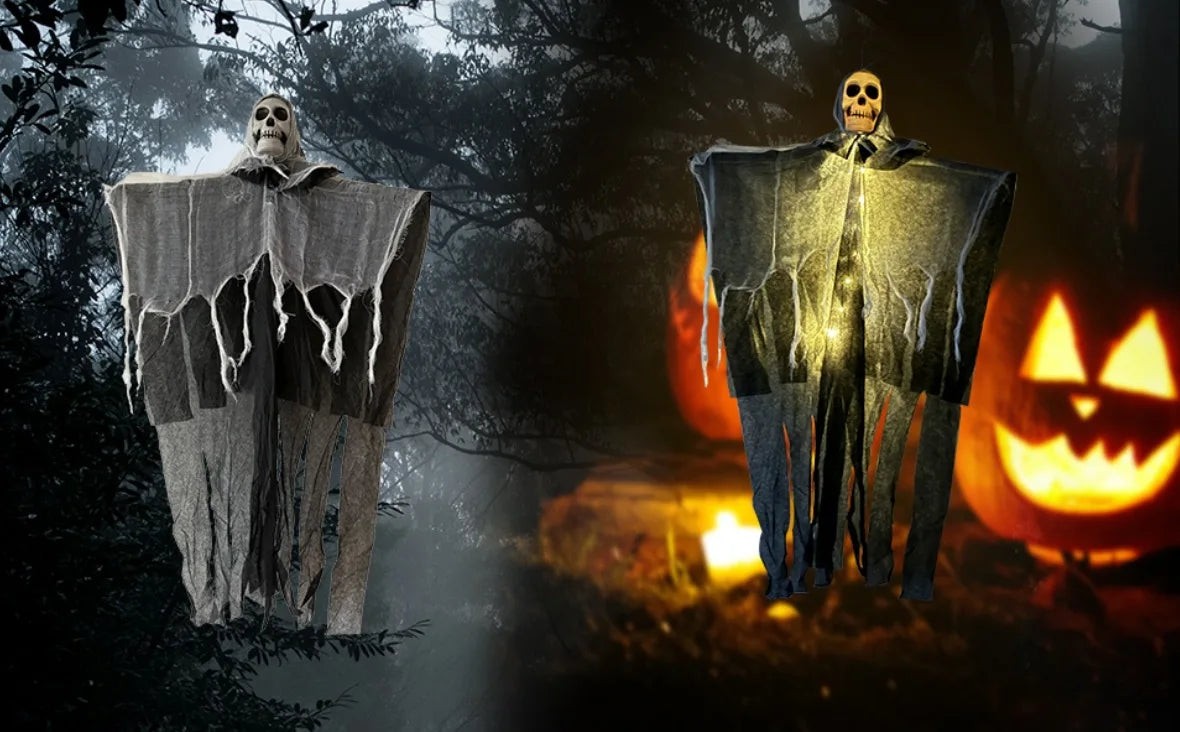 Skeleton Ghost Decoration – Halloween Glowing Hanging Prop (1 Piece)