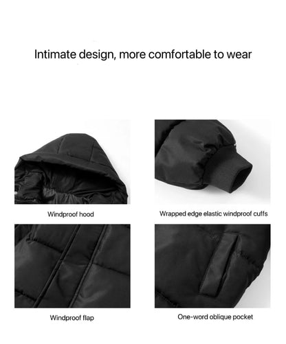 Kids' Long Cotton-Padded Jacket – Warm & Stylish