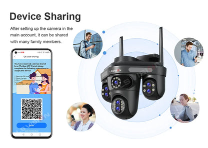 3/4 Screen WiFi PTZ Camera | 10X Zoom | AI Auto Tracking | Outdoor IP66 CCTV