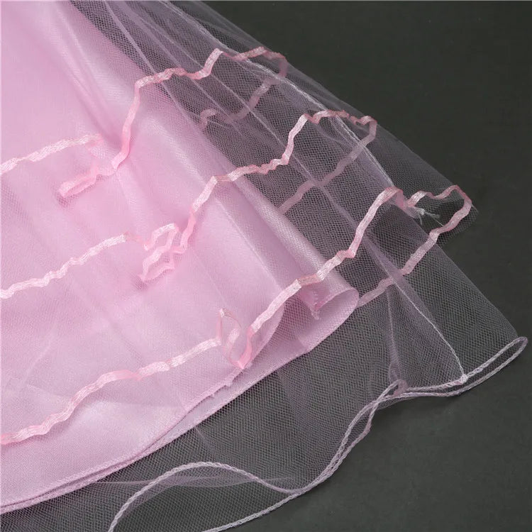 Elegant Mesh Skirt Dress for Girls – Wedding & Party