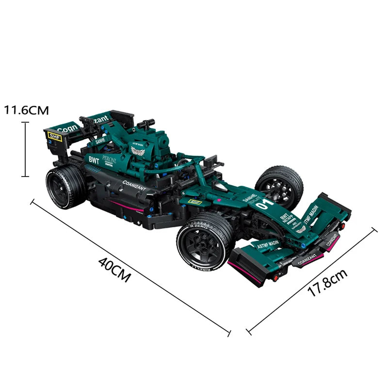 F1 Formula 1 RC Racing Car Building Blocks – 1089-Piece Expert Set