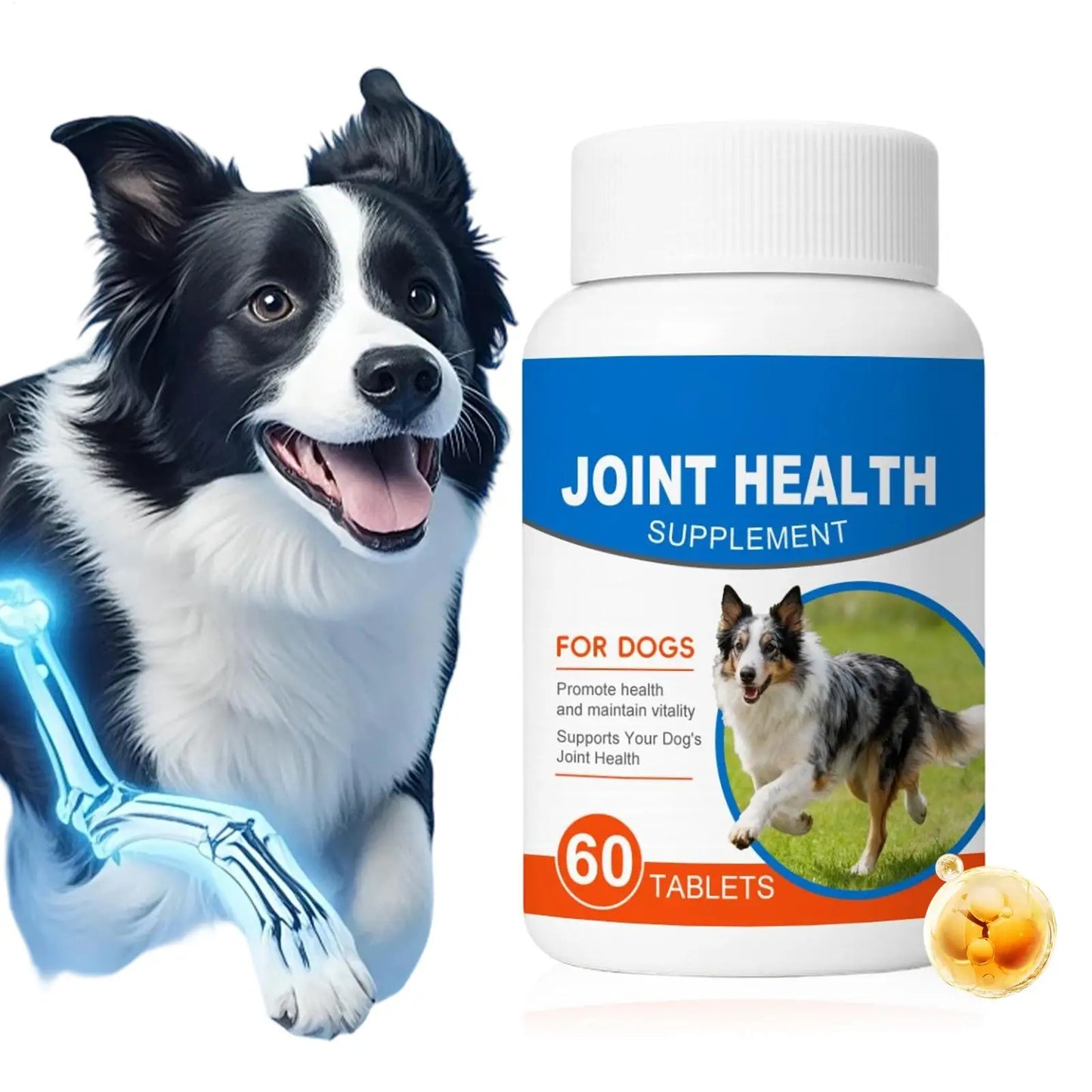 Joint Supplement for Large Dogs – 60 Natural Tablets for Daily Health & Senior Support