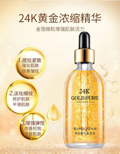 Luxury Lift: 24K Gold Hyaluronic Acid Anti-Aging Face Serum