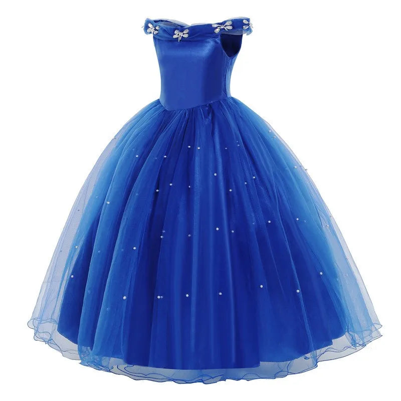 Girls Cinderella Princess Costume Dress Up Set