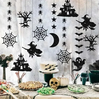 6pcs Halloween Hanging Garland: Spooky Banners for Party Fun