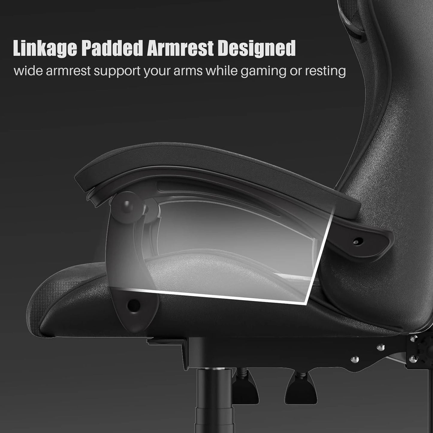 Ergonomic Gaming & Office Chair: PU Leather with Headrest & Lumbar Support