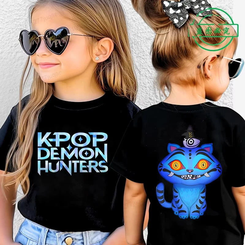 Saja Kpop Demon Hunters Boys Tee – Summer Cartoon Cotton Shirt