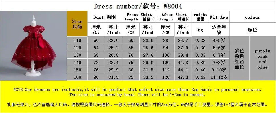 Kids’ Purple Sequin Dress – Bubble Sleeves