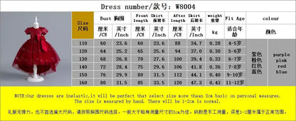 Kids’ Purple Sequin Dress – Bubble Sleeves