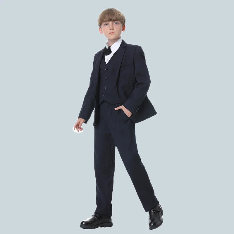 Classic Boys’ Blue Wedding Suit – 3-Piece Formal Party Set