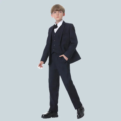 Classic Boys’ Blue Wedding Suit – 3-Piece Formal Party Set