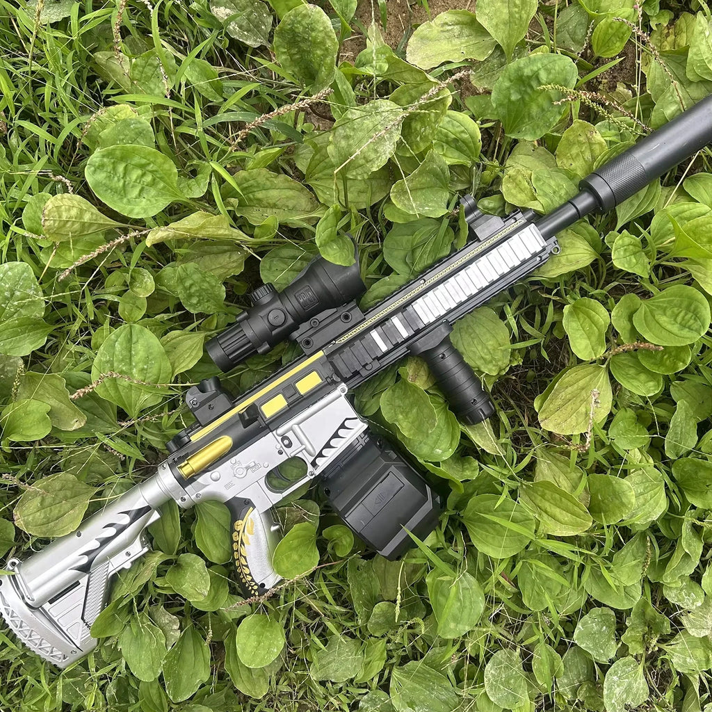 Ultra Shoppings M416 Classic Manual Gel Ball Toy Gun with elastic gel for boys, outdoor holiday gift, suitable for Christmas play.