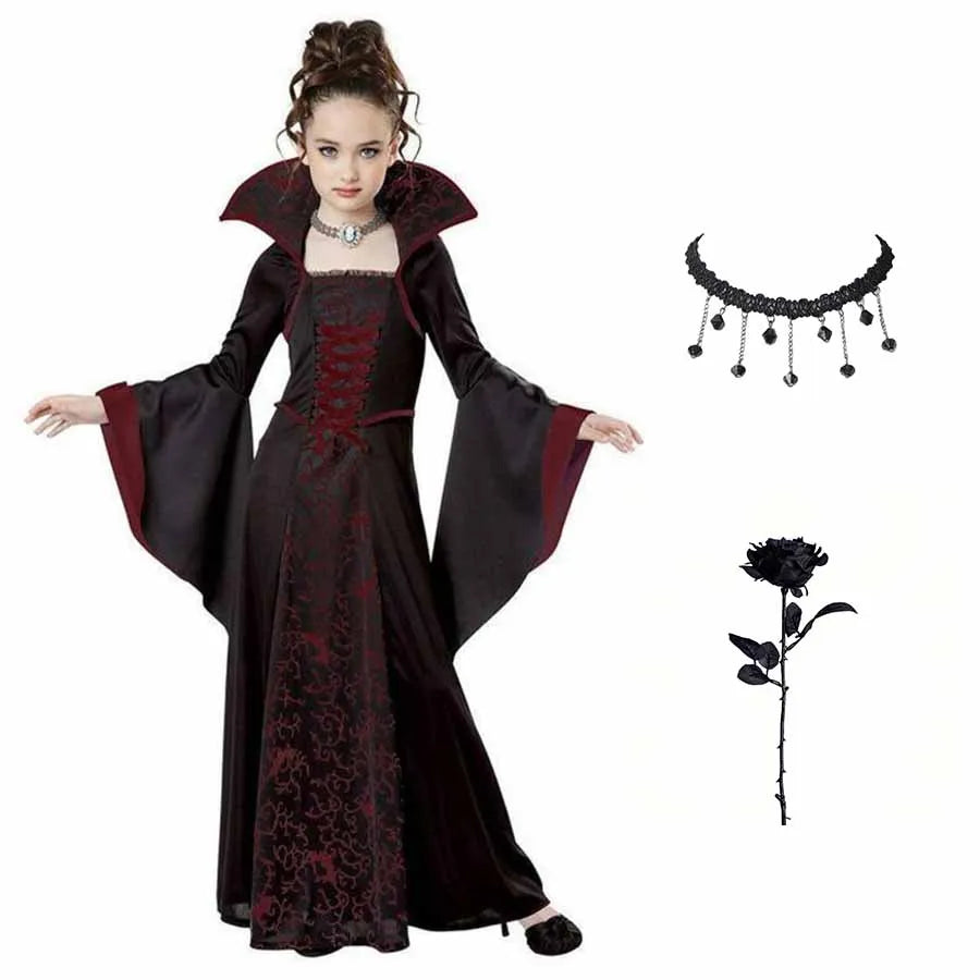 Girls Vampire Halloween Costume – Gothic Tutu Dress