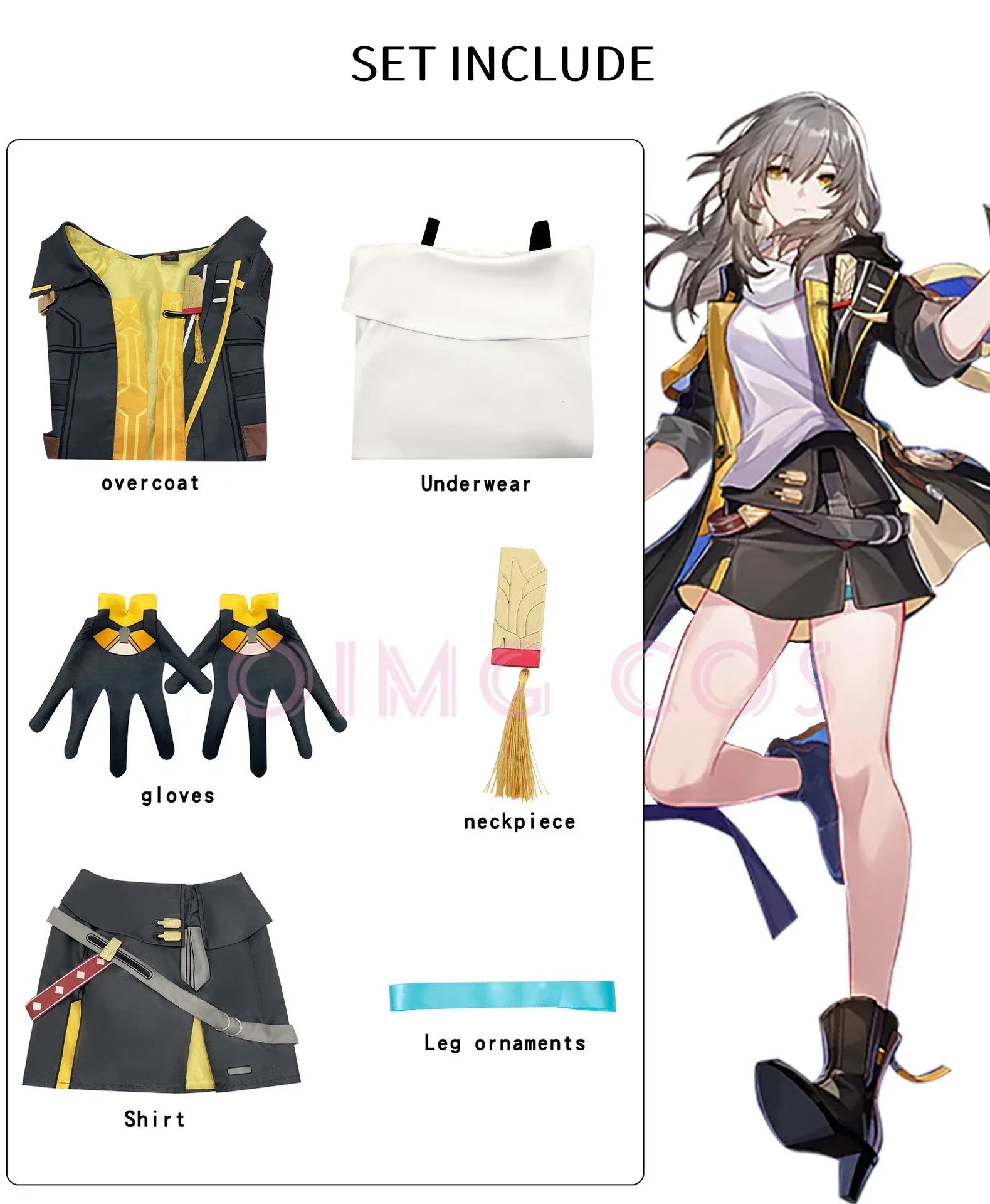 Men’s Trailblazer Cosplay Outfit – Honkai Star Rail Game Character Costume