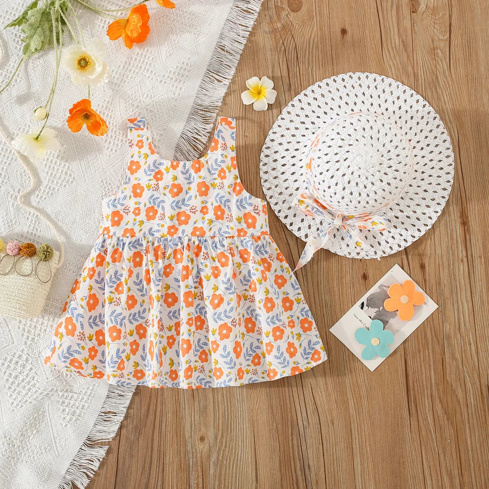 Baby Girl Cotton Sundress with Bow