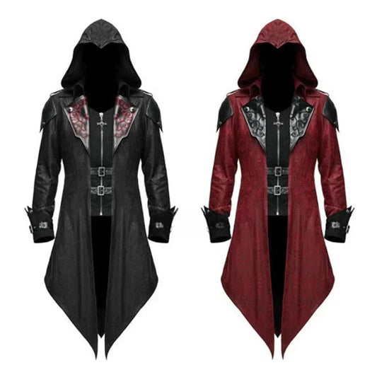 Assassin Cosplay Medieval Hooded Jacket Costume