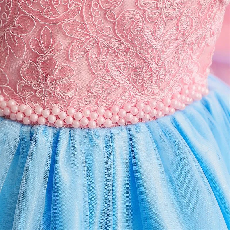 Kids’ Formal Embroidered Dress – Vintage Style Birthday