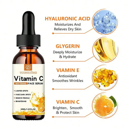 Brighten & Repair: Vitamin C Facial Essence with Hyaluronic Acid