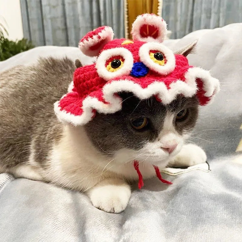 Charming Knitted Cat Hat: Perfect for Autumn, Winter, and Photo Ops