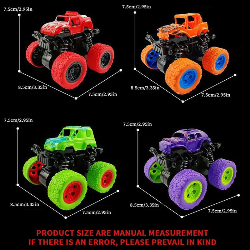 Inertial 4WD Off-Road Climbing Car – 360° Rotating, Super Durable Toy!