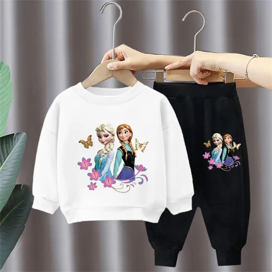 Elsa Princess 2-Piece Tracksuit: Cozy & Magical for Girls