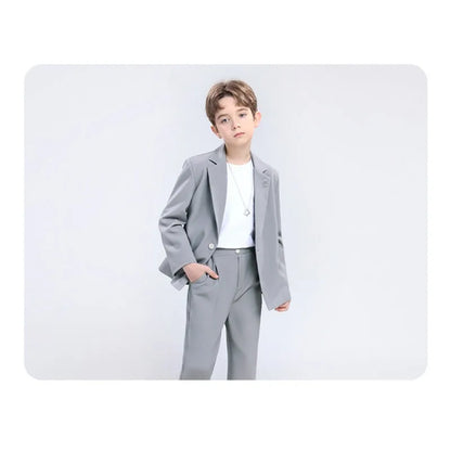 Classic Boys’ Suit – Wedding & Party Blazer Set for Kids 4–12Y