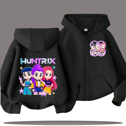 Kpop Demon Hunters Cartoon Jacket – Stylish Hoodie for Children