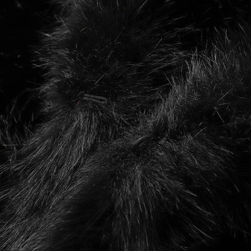 Shawl Collar Faux Fur Jacket – Bold Winter Look