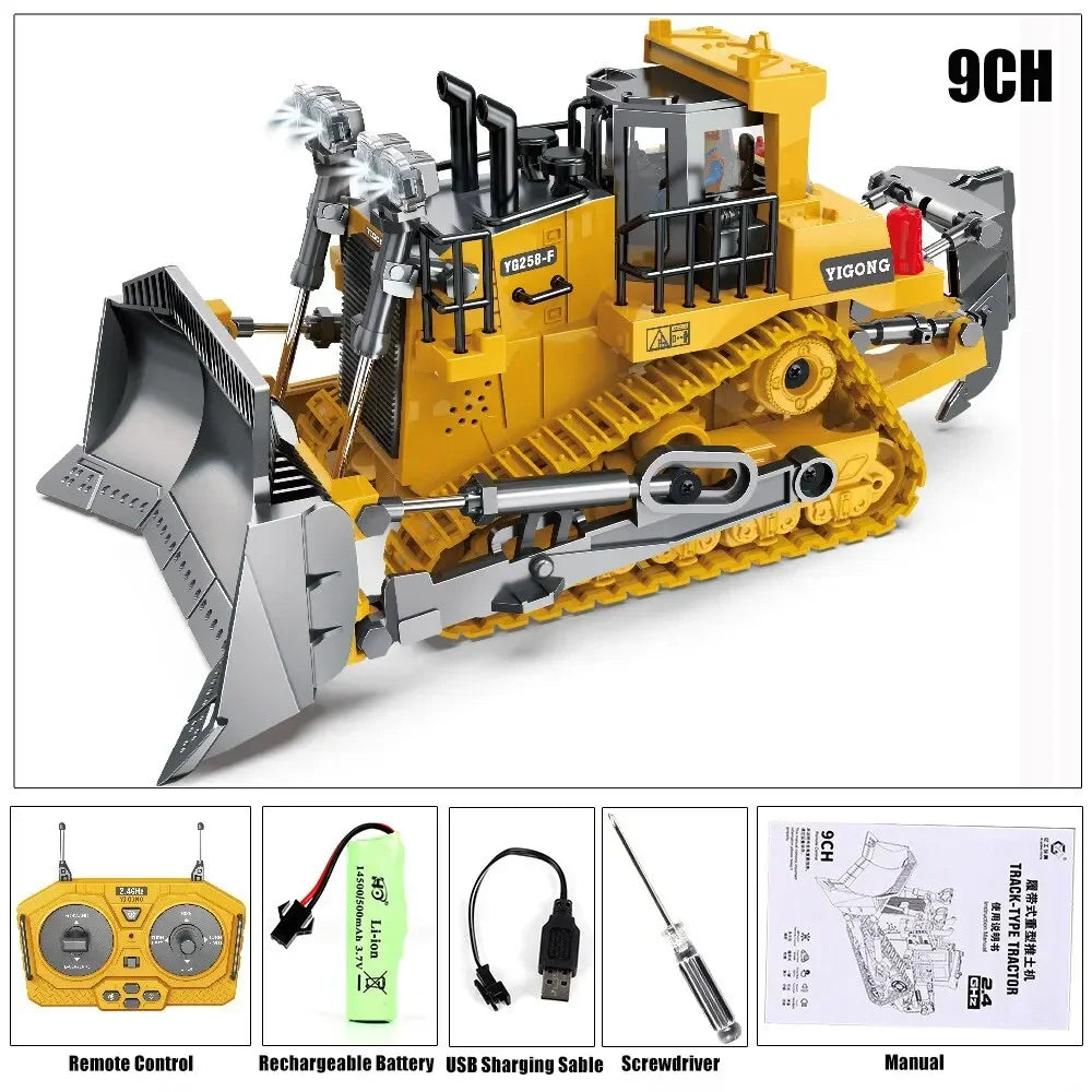 Remote Control Construction Vehicle Set – Excavator, Dump Truck & Bulldozer for Kids!