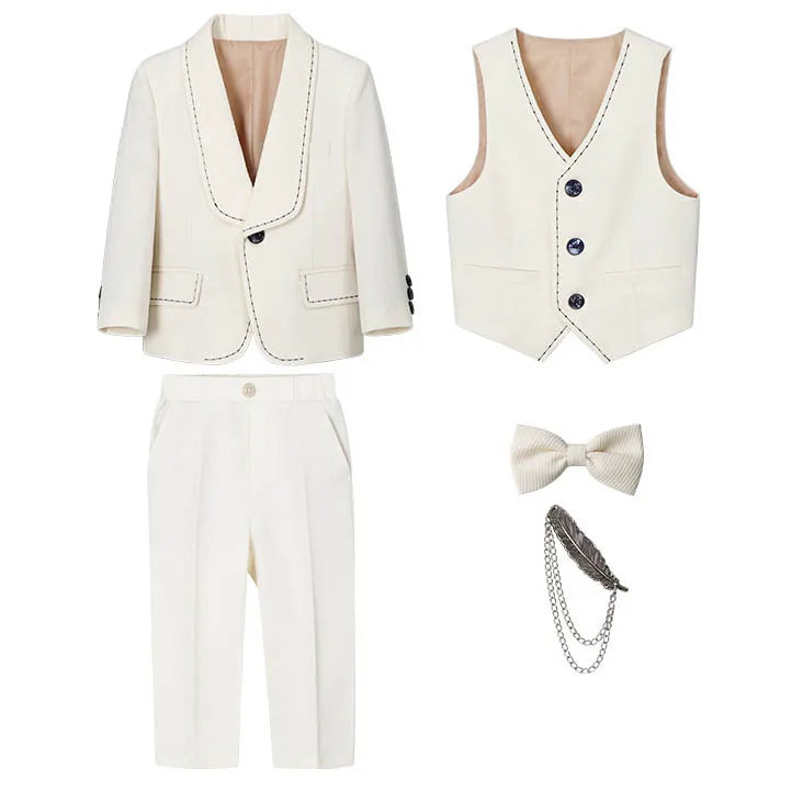 Boys’ Slim Fit Formal Suit – Wedding & Party Outfit (4–12 Years)