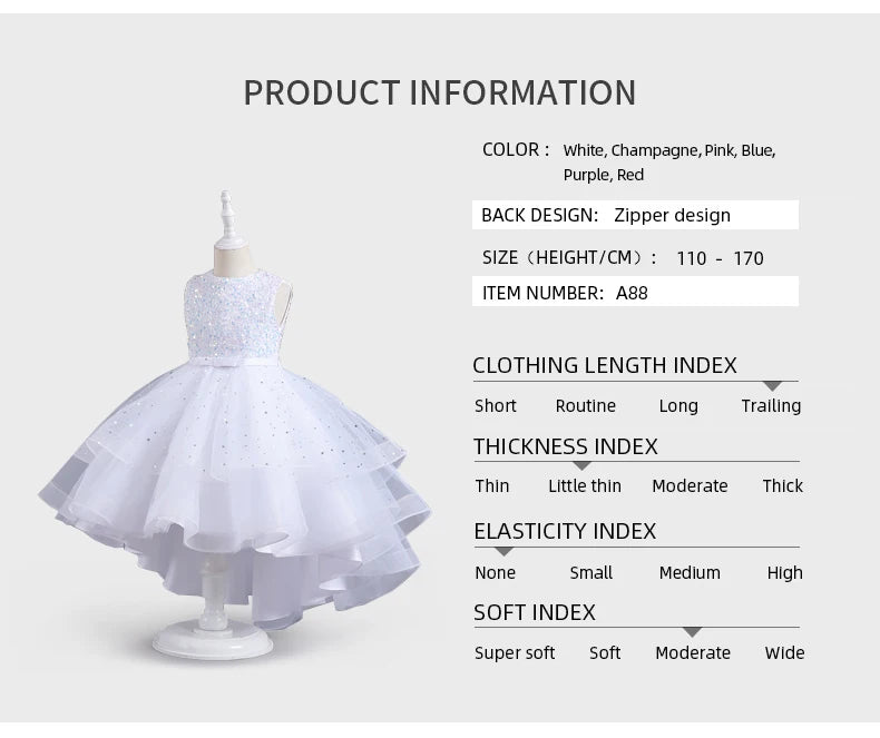 Wedding Dress – Sequin Lace Tuxedo for Girls