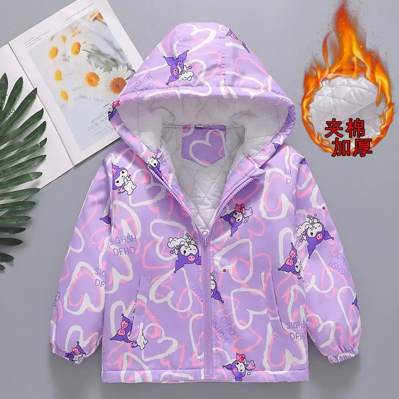 Teen Girls’ Jacket – Hooded Cotton Clip Coat