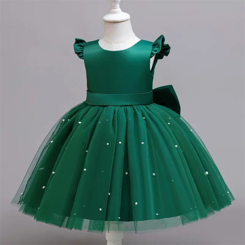 Elegant Kids Dress with Big Bow – Special Occasions