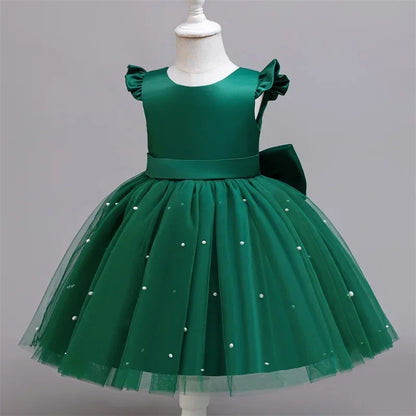 Elegant Kids Dress with Big Bow – Special Occasions
