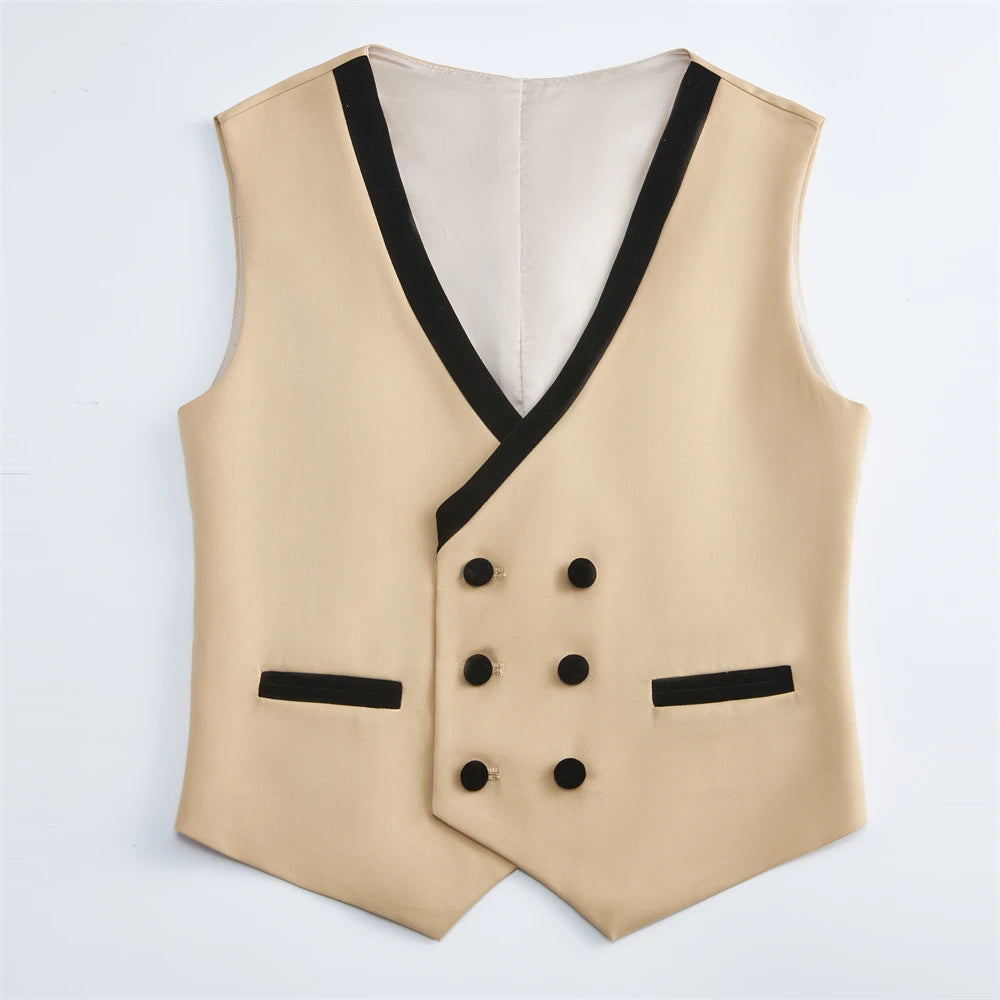 Elegant Burgundy Boy’s 3-Piece Suit – Blazer, Vest & Pants for Weddings or Photoshoots