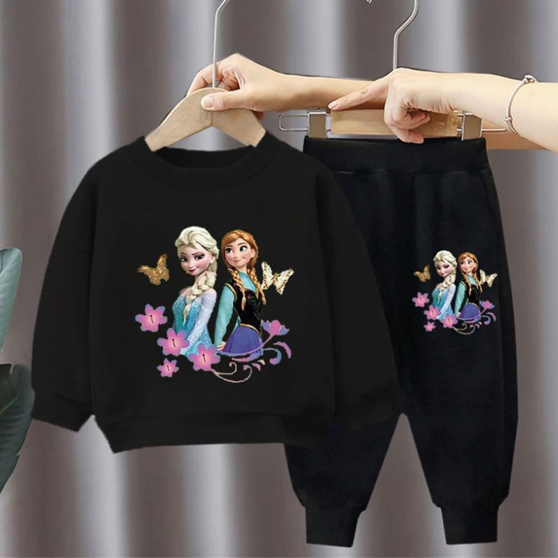 Elsa Princess 2-Piece Tracksuit: Cozy & Magical for Girls