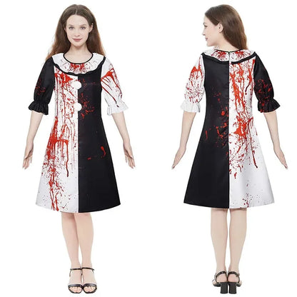 Horror Clown Costume – Terrifier 3 Bloody Jumpsuit for Halloween