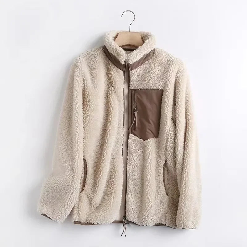 Unisex Fleece Jacket – Warm Windproof Autumn/Winter Coat