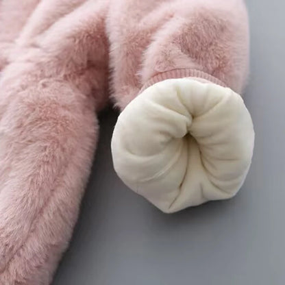 Warm Girls’ Jacket – Long Sleeve Plush Outerwear