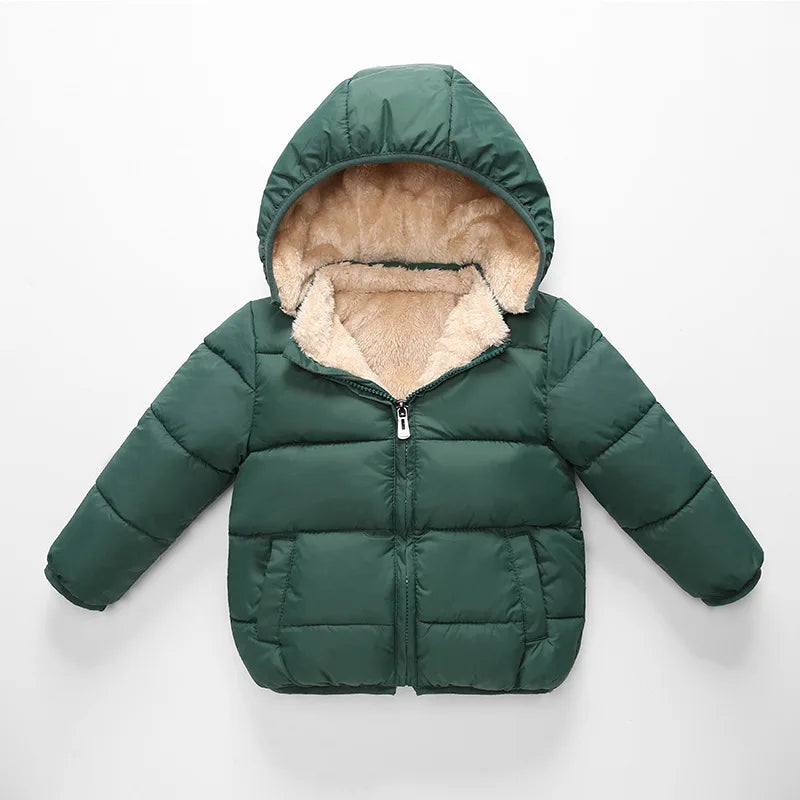Plush Warm Outerwear – Boys & Girls Winter Jacket
