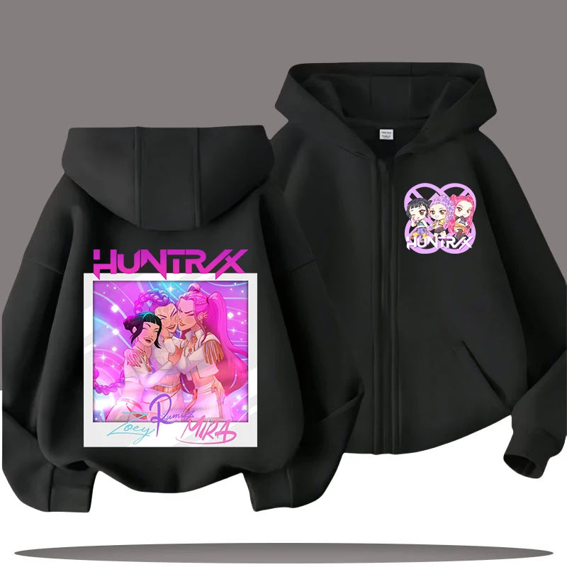 Kpop Demon Hunters Cartoon Jacket – Stylish Hoodie for Children