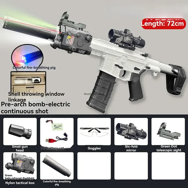 SLR Nylon Toy Gun Electric Water Gel Ball Paintball Airsoft Pneumatic Hydrogel Gun Rifle Sniper for Adults Boy CS Games Fighting
